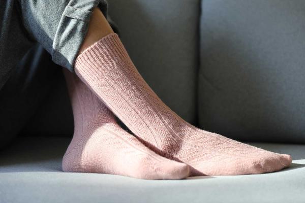 Alpaka Socken Zopfmuster (Damen Größen)